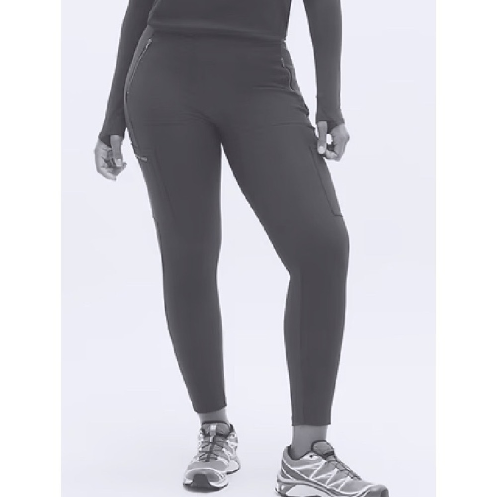 Athleta Headlands Hybrid Cargo Tights Pants Gray Hiking Trekking‎ 353469 Size 14